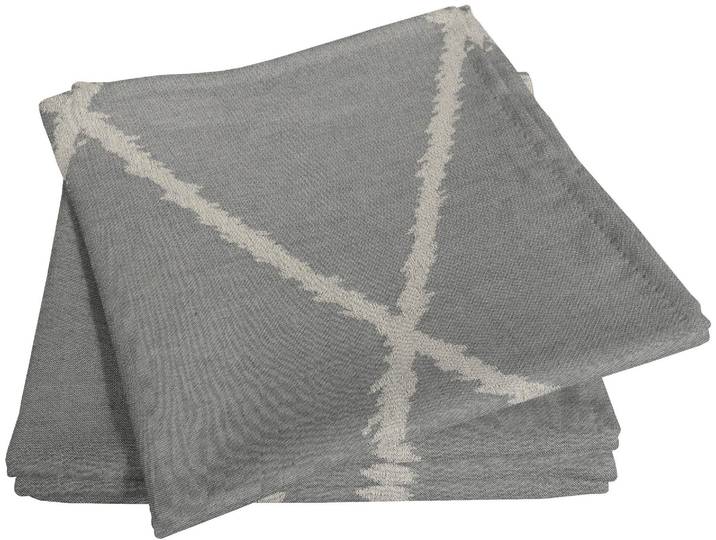 Stoffserviette ADAM Casket Valdelana Light Gr. 1, grau (dunkelgrau), B:30cm L:30cm, Obermaterial: 100% Baumwolle, Servietten, Stoffserviette