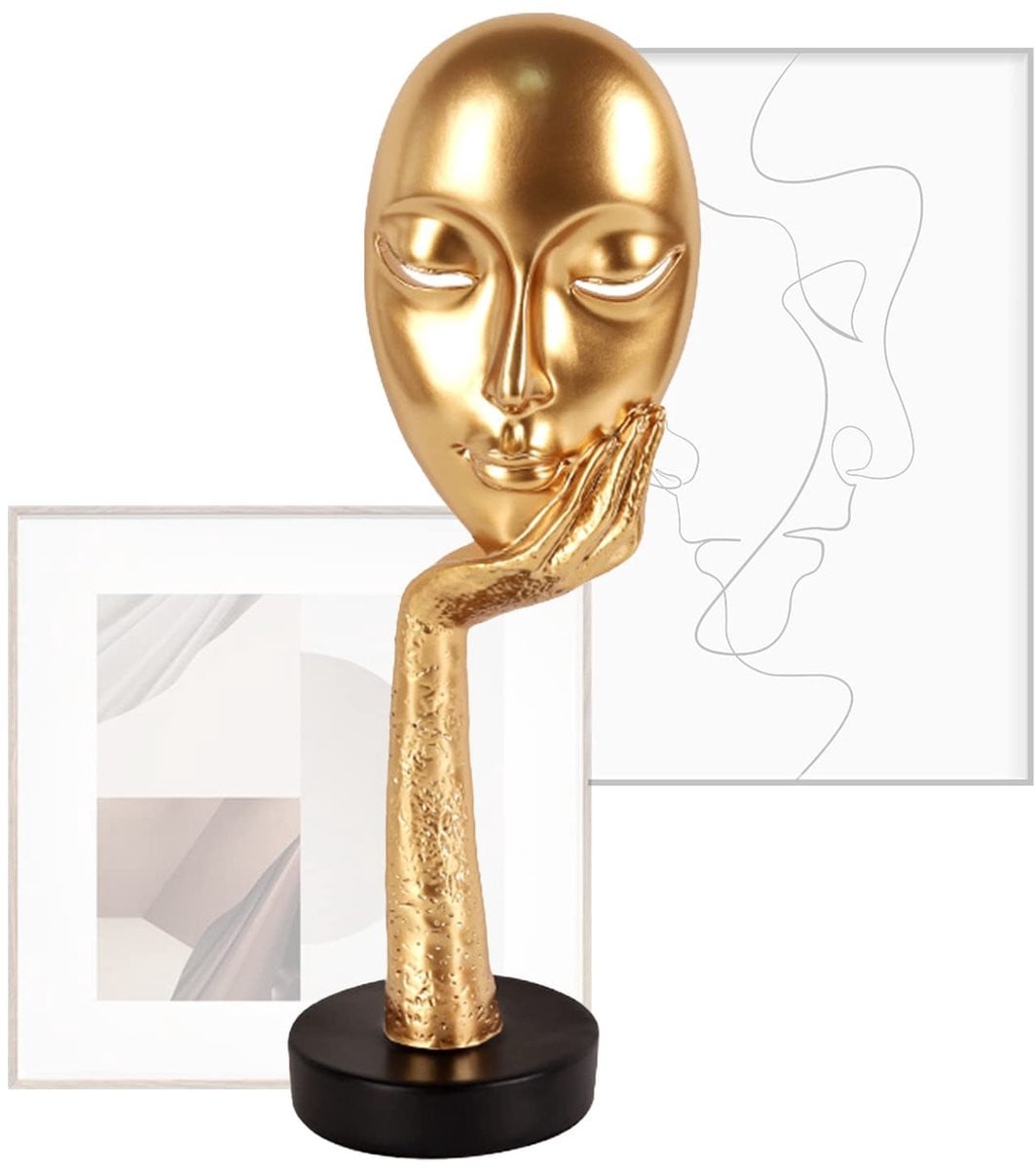 Abstracte sculptuur van hars voor decoratie in de woonkamer of op een bureau