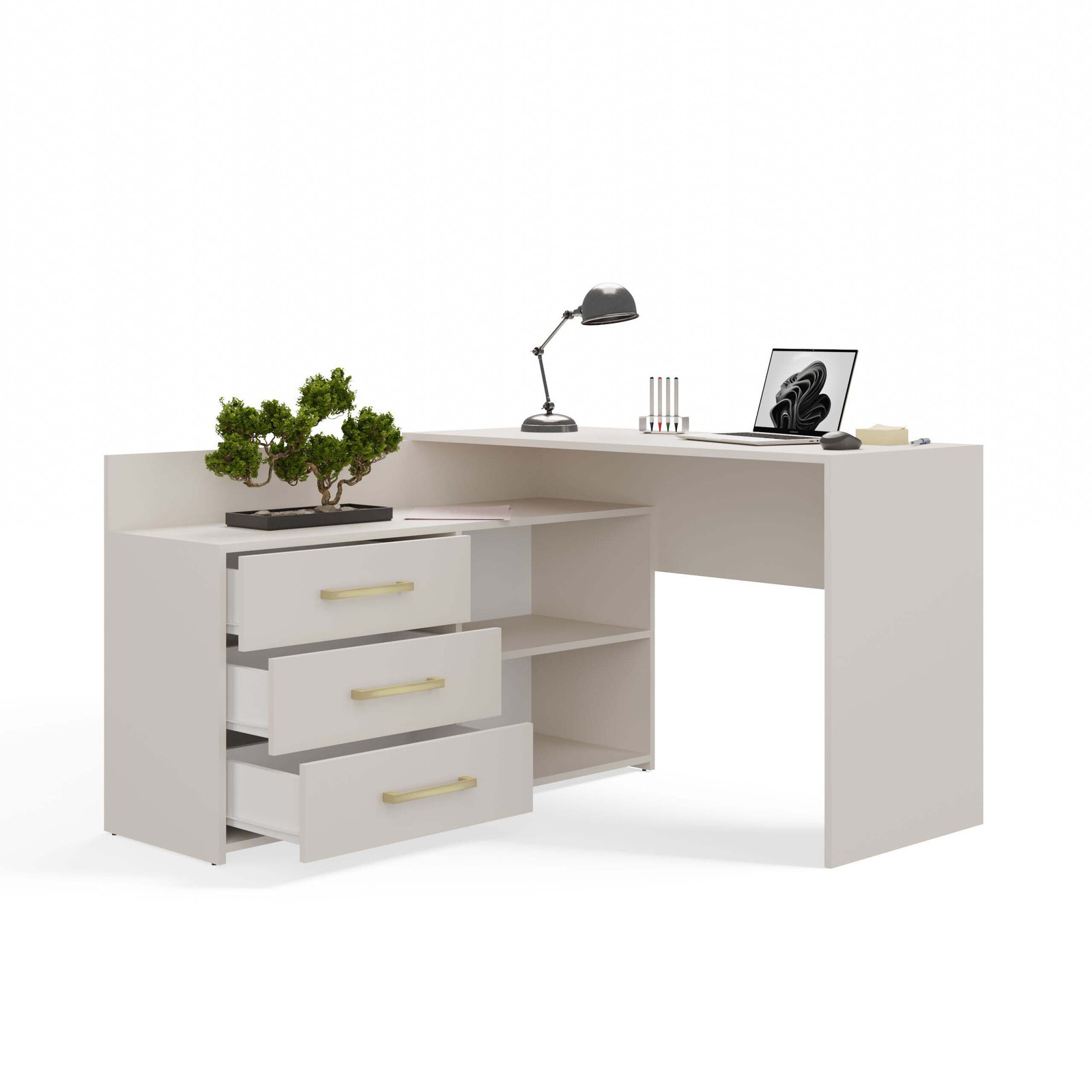 Bureau Dany hoekbureau in kasjmierlook