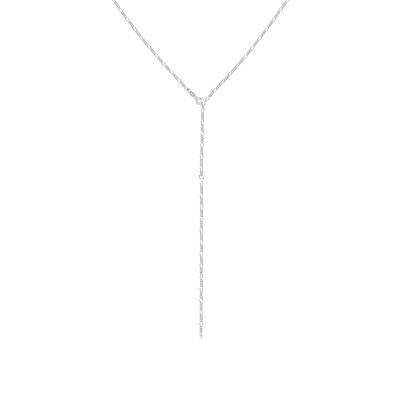 Y-Kette ELLI "Halskette Y-Kette Figaro Basic Trend Verstellbar 925 Silber" Gr. 40, silber, Halsketten, Damen, ohne Stein, Silber 925 (Sterlingsilber)