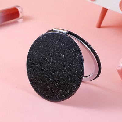 Fusion Finds Portable Compact Makeup Mirror Double Sided Folding Travel Mirror For Purse, Vanity & Dorm black