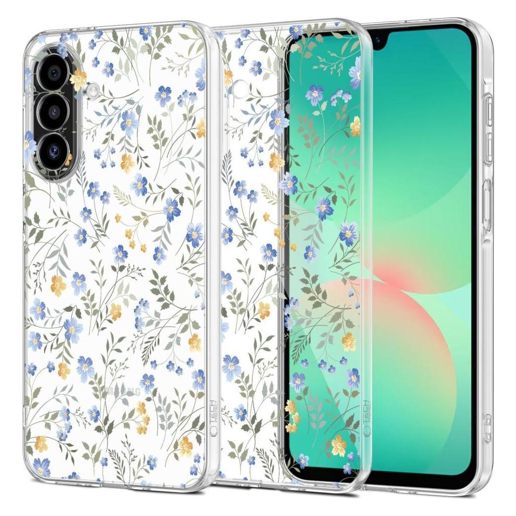 Tech-Protect FlexAir+ Hülle für Samsung Galaxy A17 4G / 5G - Gänseblümchen mit Blättern (Oppo A17 4G) (1719908377)
