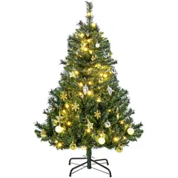 WEIHNACHTSBAUM Tannenbaum mit Deko 80/120 LEDs 307 Spitzen Ø75 x 120H cm