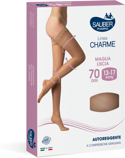 DESA PHARMA Srl Autoreggente Charme 70 Denari Camel Taglia 3 - Compressione Graduata