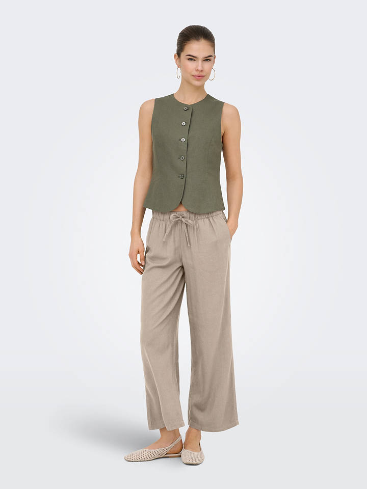 ONLY Marlenehose in Beige - L