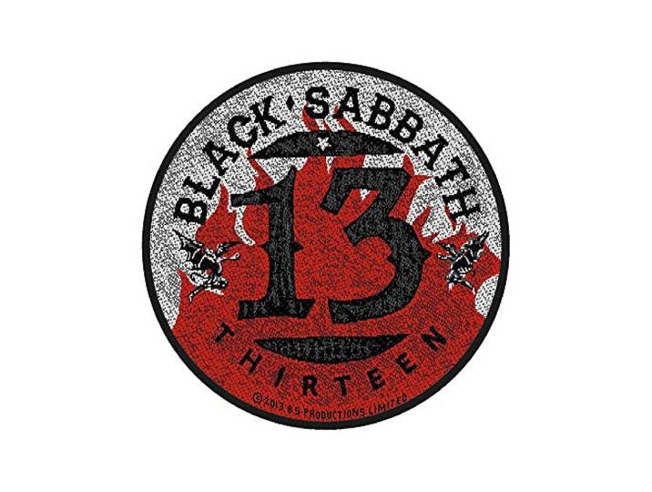 Black Sabbath Patch 13 Flames Circular Multicolours