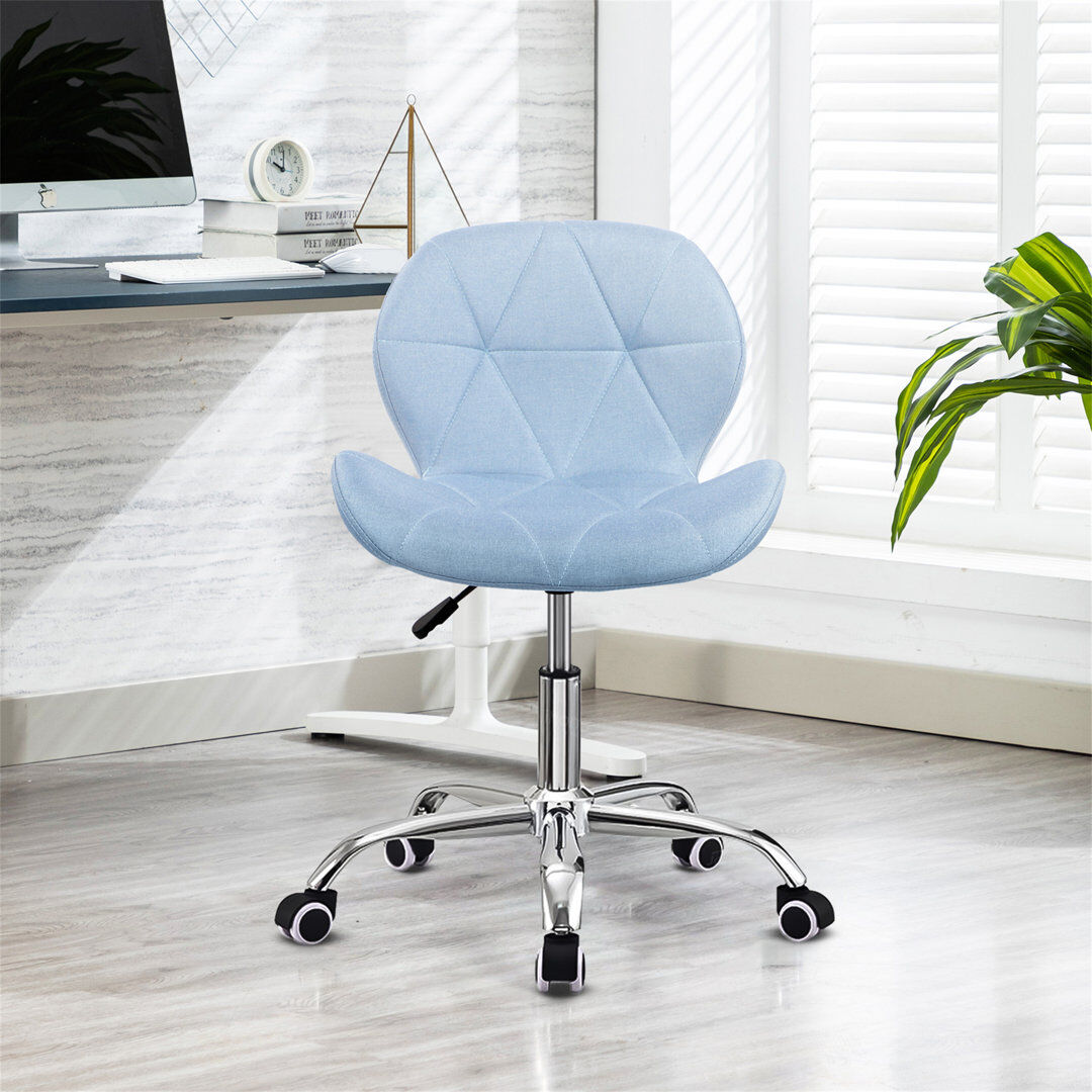 17 Stories Erltrud Office Chair Blue/Fabric 56cm W X 56cm D