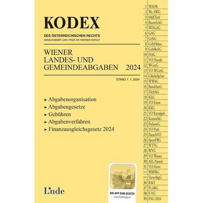 KODEX Wiener Landes- und Gemeindeabgaben, Taschenbuch von Maximilian Ittner, Linde, 978-3-7073-4920-7