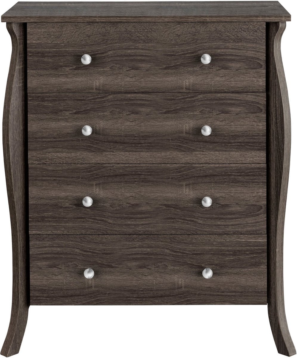 Ludwig Commode met 4 laden in grijs eiken