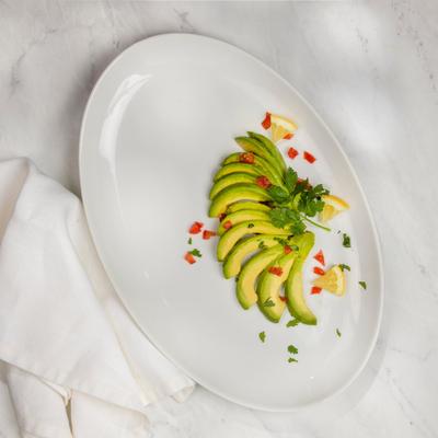 Euro Ceramica Euro Essential Stoneware Oval Serving Platter - Semi Matte White