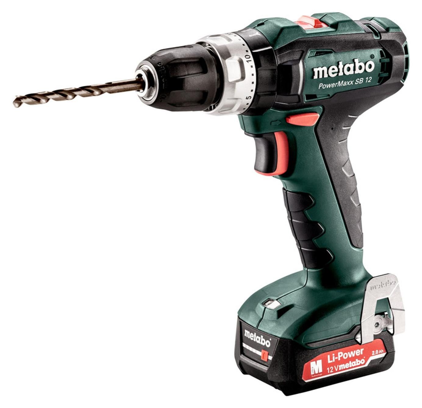 Metabo PowerMaxx SB 12 Accuboormachine-schroefmachine met metaBOX, 12V, 2x2Ah Li-Ion + SC 30
