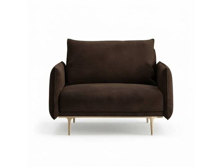 Xlmoebel Sessel Grauer Stoffsessel mit Holzrahmen von XLMOEBEL (1-St., Sessel), Made in Europa