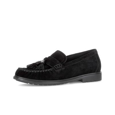 Slipper GABOR "Slipper", Damen, Gr. 39, schwarz, Schuhe Slipper