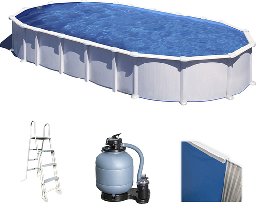Gre Haiti Ovale 915x470x132cm - Piscina fuori terra - Traverse interrate