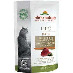 Almo Nature HFC Cuisine 55g Beutel Katzennassfutter Sparpaket 48 x 55 Gramm Thunfisch & Algen