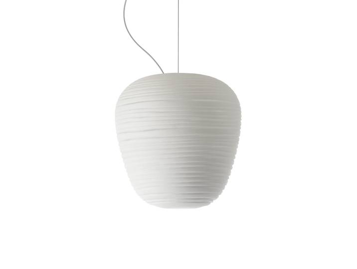 FOSCARINI lampe à suspension RITUALS 3 (Blanc - Verre soufflé et métal verni)