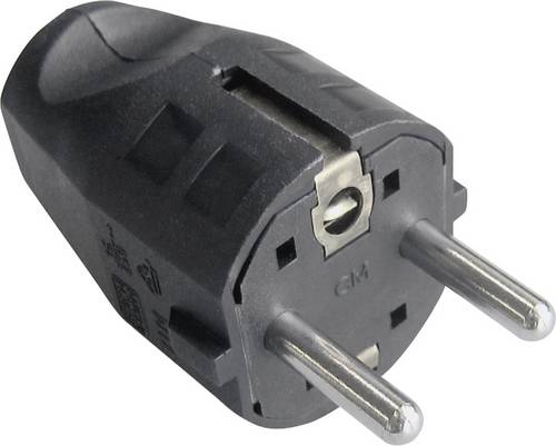 Bachmann 910.100 Schutzkontaktstecker Kunststoff 250 V Schwarz IP20