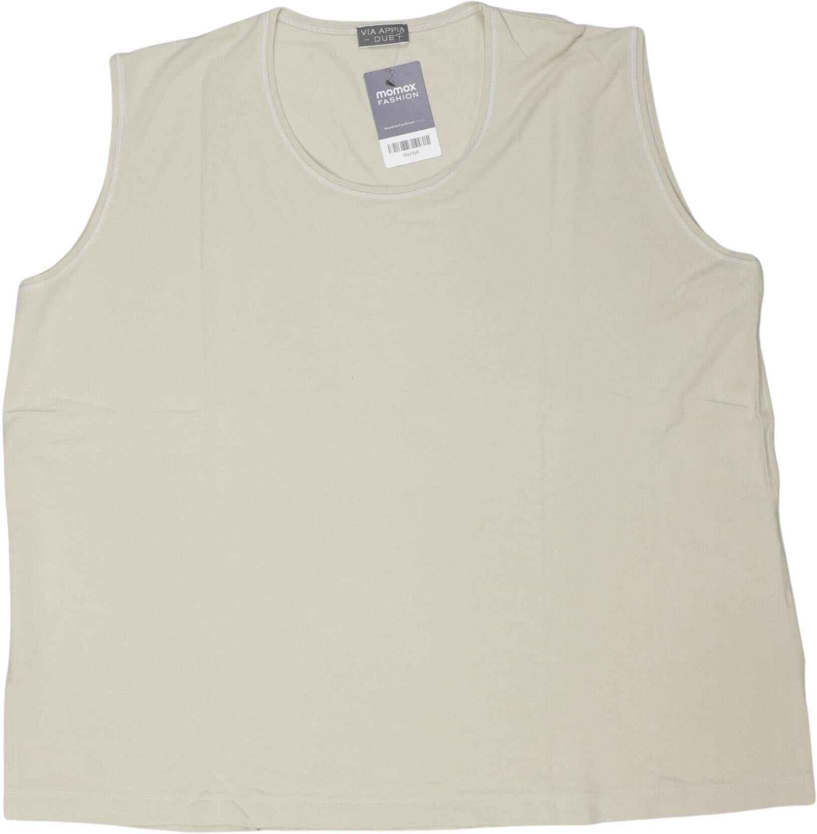Via Appia DUE Damen Top, Beige, Gr. EU 52, Baumwolle / Modal - Second Hand