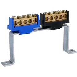 PE/N-Klemme mit Träger (im Verteilerfeld) 4-Module [ 2 x (5P) ] Marlanvil 1006.04