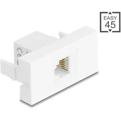 DELOCK Easy 45 Modul RJ12 Buchse zu RJ12 Buchse UTP weiß