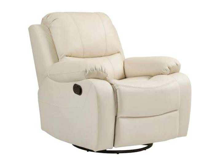 HOMCOM Relaxsessel Fernsehsessel mit Liegefunktion Fußstütze Creme Fernsehsessel, Liegesessel, Sessel mit Fußstütze, Polstersessel aus Mikroraserstoff, für Wohnzimmer, Schlafzimmer