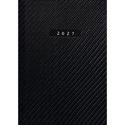 rido/idé 7021812807 Buchkalender Mod. Chefplaner 2027 'Carbon' A5, Kunstleder