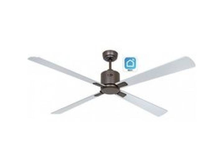 Ventilateur de plafond avec WiFi CasaFan ECO NEO III 152 cm 949337W moteur en bronze / pales réversibles wengé et argent