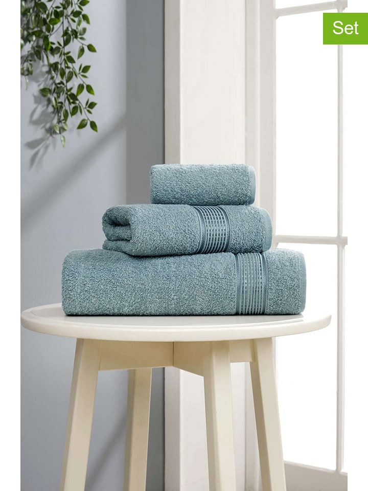 Elizabed 3tlg. Frottierwaren-Set "Ezgi" in Mint - onesize