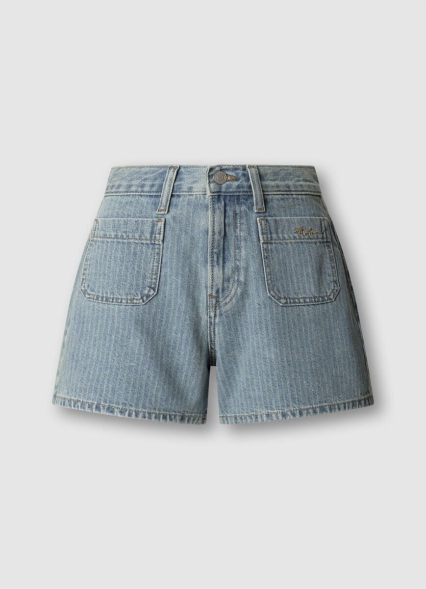 PEPE JEANS Short en denim, à rayures