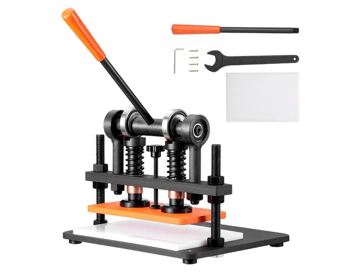 VEVOR Machine à découper le cuir Machine manuelle à découper le cuir 28 x 14 cm\, Machine à gaufrer le cuir 1\,5 t Machine à découper le cuir résistante Convient pour le cuir\, la mousse PVC/EVA\, les matériaux non adhésifs