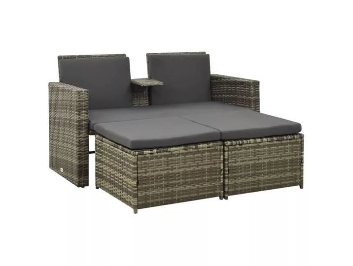 VidaXL - Garten-sofa-set poly-rattan, One Size, Grau