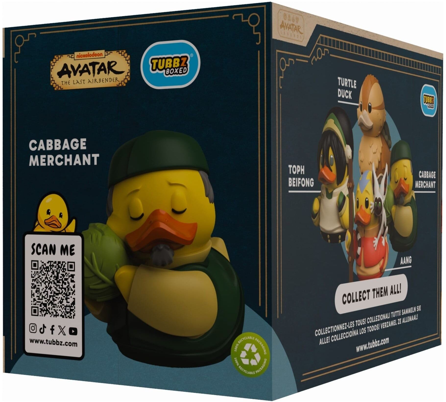 Tubbz Collectibles – Avatar The Last Airbender – Cabbage Merchant (Boxed Edition) Vinyl Duck Figure, 10 cm Tall, Officially Licensed Product