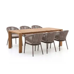 + 10 % Kassenrabatt | SUNS Santorini/Erice 240 cm Gartenmöbel-Set 7-teilig