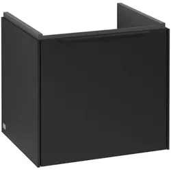 Villeroy & Boch Subway 3.0 Waschbeckenunterschrank, LED-Beleuchtung, 1 Auszug, 473x429x408mm, C580L1VL, Farbe: Front/Korpus: Volcano Black, Griff: Volcano Black