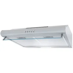 Exquisit Dunstabzugshaube, 50cm breit, Abluftbetrieb, Unterbauhaube, 3 Lüftungsstufen, Metallfettfilter, UBH50-020 inoxlook