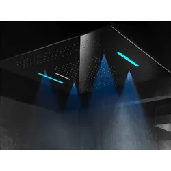 Herzbach LED-Deckeneinbaubrause 950mm x 950mm Regen M/Regen A/Spray/Schwall poliert, 11.695000.2.01 11.695000.2.01