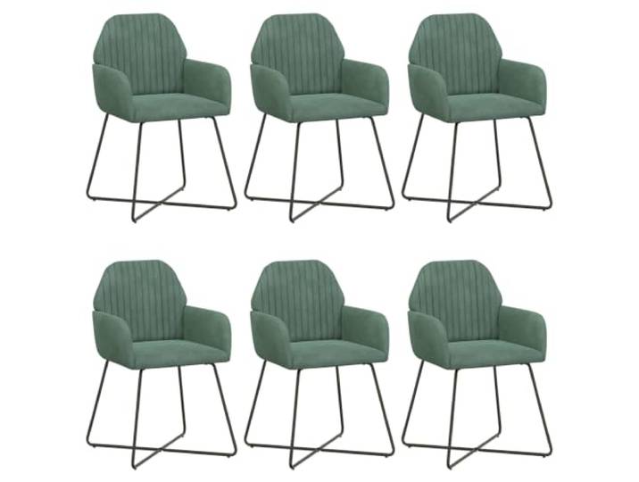 Todiikf Esszimmerstühle 6er Set Samt Meergrün Polsterstuhl Metallgestell Elegante Küchenstühle mit weichem Veloursbezug und stabiler Metallkonstruktion bringen Komfort in Essbereich und Wohnzimmer.