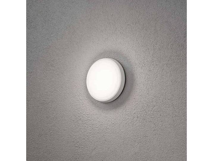 Konstsmide LED Außen Wandlampe Deckenleuchte Cesena Weiß Ø17\,5cm 10W 900lm warmweiß 3000K