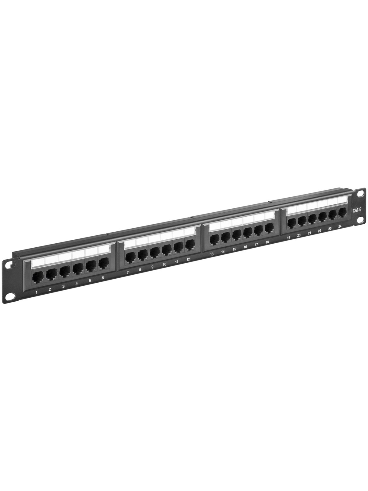 Pro CAT 6 19 inch (48.3 cm) Patch Panel 24 Port blac