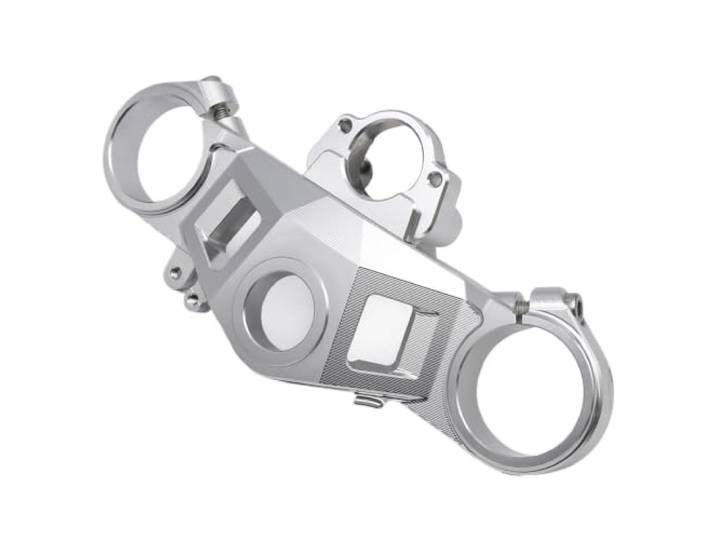 Obere Gabelbrücke， Für CBR1000RR Für Fireblade SP SP2 2017-2019 Motorrad Vordere Gabelbrücke Obere Brücke Klemme Gabel Zubehör Gabelführung Gabelbrücke，(Silver)