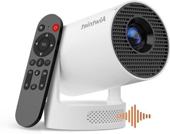Alwtniet Mini Projector Draagbare Beamer Wit