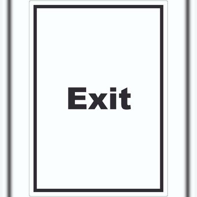HB-Druck Exit Aufkleber mit Text Ausgang hochkant A0 (841x1189mm)
