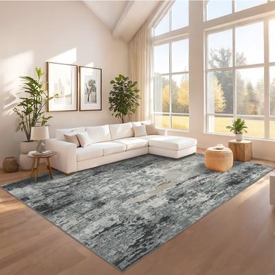 Garvee Ink Wash Bark Texture Abstract Area Rug