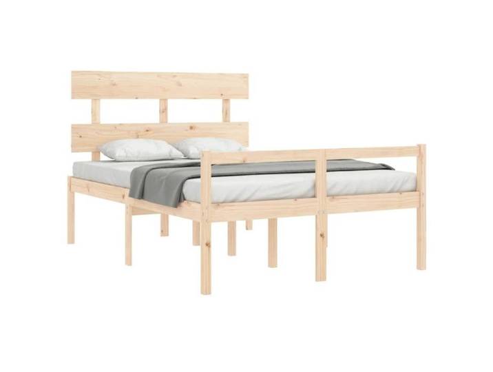 Lit 140x190cm - VIDAXL - Lit pour personne âgée sans matelas - bois massif L4199