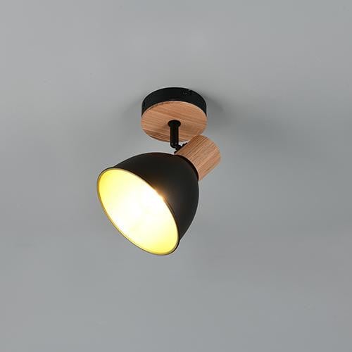 TRIO Plafondlamp Delume zwart met LED