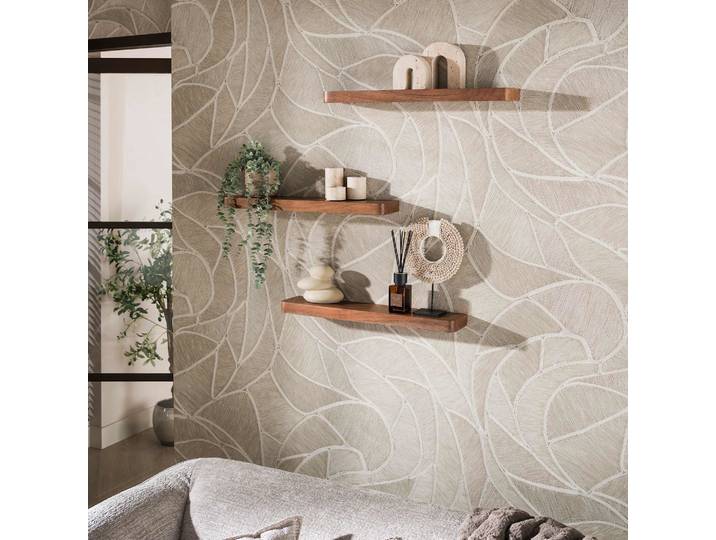 Wandplank Carve 60cm set van 3 Acacia bruin