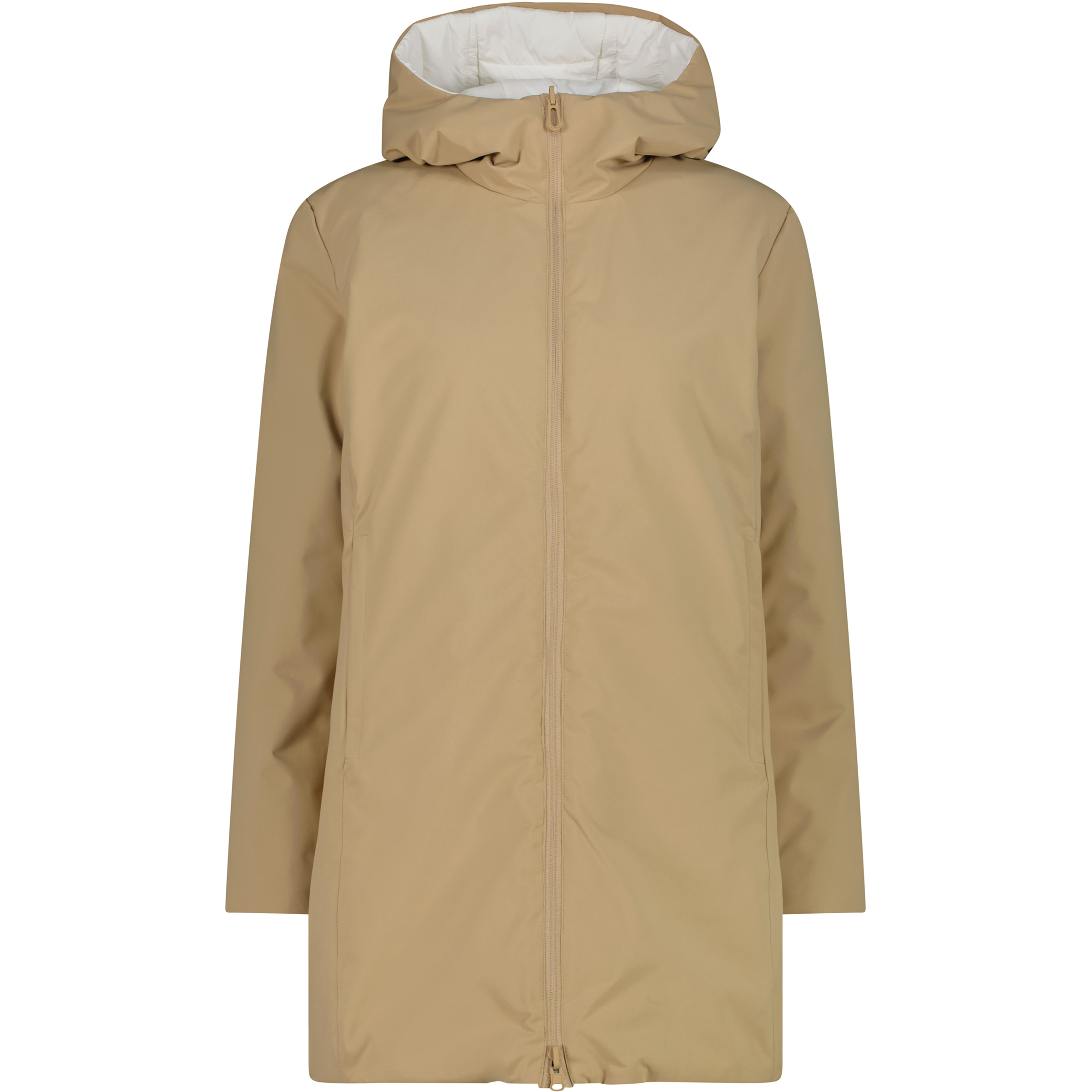 CMP Reverse Parka Damen Winterjacke beige Größe 3XL Lifestyle Windabweisend Wasserabweisend