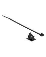 Delock Kabelklemme 25 x 18 mm mit Kabelbinder L 200 B 3.6 schwarz (18878)