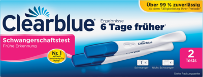 WICK Pharma - Zweigniederlassung der Procter & Gamble GmbH CLEARBLUE Schwangerschaftstest frühe Erkennung 2 St 14273256