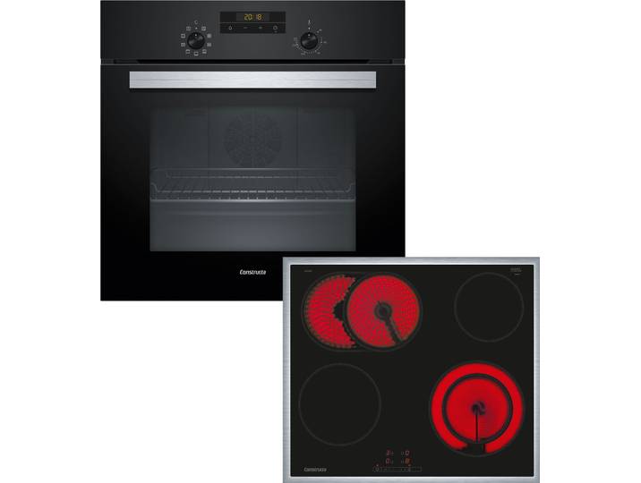CONSTRUCTA Backofen-Set CX3BS605 , Energieeffizienz: A, schwarz, Herdsets, Backofen-Set